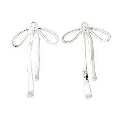 Посеребрённый Латунные подвески, без кадмия, без никеля и без свинца, бантом, 925 серебро покрытием, 31x19x2 мм, отверстие : 1.5 мм