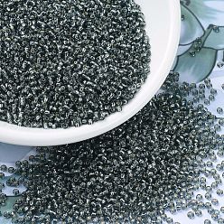 (RR21) Silverlined Gray MIYUKI Round Rocailles Beads, Japanese Seed Beads, 11/0, (RR21) Silverlined Gray, 11/0, 2x1.3mm, Hole: 0.8mm, about 5500pcs/50g