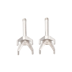 Нержавеющая Сталь Цвет 304 Выводы серьги из нержавеющей стали шпилька, цвет нержавеющей стали, лоток : 5 мм, 11x6 мм, штифты : 1x7 мм