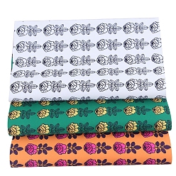 (52) Непрозрачная лаванда Ткань из полиэстера для поделок своими руками, прямоугольник с цветочным узором, разноцветные, 25x20 см, 3 шт / комплект