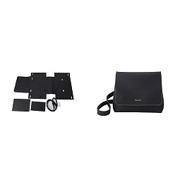 Черный Набор сумок через плечо своими руками, включая материалы сумки из искусственной кожи, прямоугольные, чёрные, 280x220x130 мм