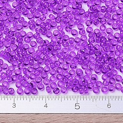 (RR1315) Dyed Transparent Red Violet MIYUKI Round Rocailles Beads, Japanese Seed Beads, (RR1315) Dyed Transparent Red Violet, 11/0, 2x1.3mm, Hole: 0.8mm, about 1100pcs/bottle, 10g/bottle