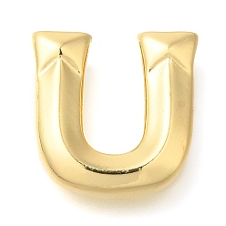 Letter U Стойки обшивки латунные подвески, долговечный, без кадмия и без свинца, подвески с буквой az~z, Буква U, 17.5x17.5x5.5 мм, отверстие : 3.5x2 мм