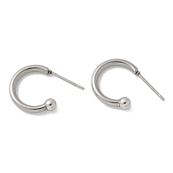 Нержавеющая Сталь Цвет 201 серьги из нержавеющей стали, с 316 хирургическим стержнем из нержавеющей стали, цвет нержавеющей стали, 14x19x3.5 мм, штифты : 0.8 мм