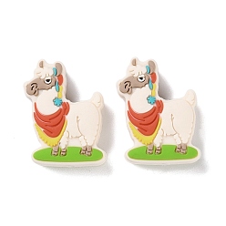 Альпака Силиконовые бусины, изготовление ожерелий diy, красные, альпака, 29.5x21x8.5 мм, отверстие : 2 мм