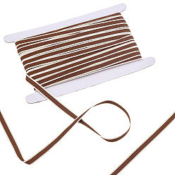 Коричневый 25 полиэфирная лента в ярдах, разноцветная жаккардовая лента, кофе, 3/8 дюйм (10.5 мм), 25 ярдов / комплект