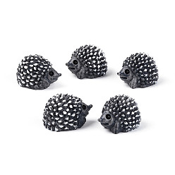 Серый Миниатюрные украшения из синтетической смолы в виде ёжиков, аксессуары для домашнего кукольного домика с микро-ландшафтом, притворяясь опорными украшениями, серые, 18x13x12 мм