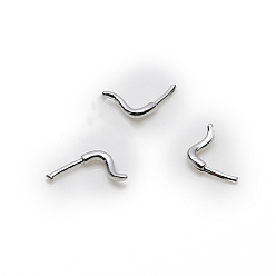 Platinum Brass Head Pins, for Ghost Witch Baroque Pearl Making, Cat Tail, Platinum, 3.4x3mm