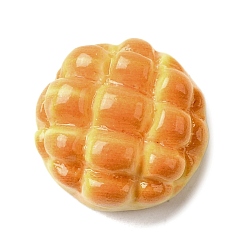 Half Round Симпатичные кабошоны из непрозрачной смолы, имитирующие пищевую продукцию, Перу, ананасовая булочка, 13.5x8.5 мм