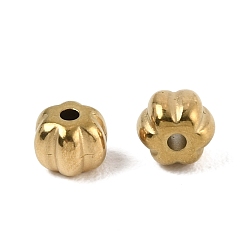 Тыква 304 из нержавеющей стали бусы, реальный 18 k позолоченный, тыква, 6x5 мм, отверстие : 1.5 мм
