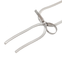 Нержавеющая Сталь Цвет Бант 304 ожерелья из нержавеющей стали с подвеской в виде змеиной цепи для женщин, цвет нержавеющей стали, 14.29 дюйм (36.3 см)