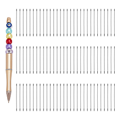 Нержавеющая Сталь Цвет 100 шт. 304 специальные удлиненные стержни из нержавеющей стали для шариковых ручек, цвет нержавеющей стали, 73x1.8 мм