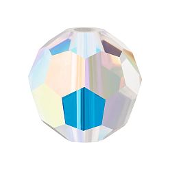 00030 200 Crystal AB Хрустальные бусины preciosa®, чешский хрусталь, 451 19 602 круглый, 00030 200 кристалл аб, 4 мм, отверстие : 1 мм