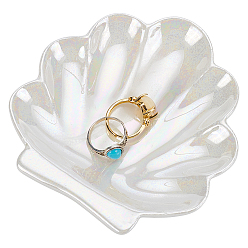 Морская Ракушка Керамическая тарелка для украшений в форме ракушки, для колец браслетов ожерелий, цвет морской раковины, 113x109x19 мм