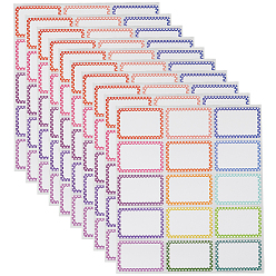 Разноцветный ПВХ самоклеющиеся наклейки, английское название самоклеящейся этикетки, прямоугольные, красочный, 275x240x0.1 мм