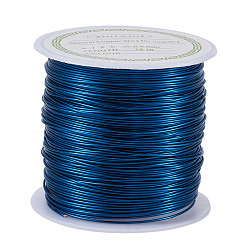 Морской Синий Круглая медная проволока для бисероплетения для изготовления украшений, долговечный, Marine Blue, 22 датчик, 0.6 мм, около 59.05 футов (18 м) / рулон