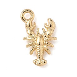 Креветка Подвески из сплава , золотые, креветка, 15.5x9x3 мм, отверстие : 1.6 мм