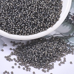 (RR650) Dyed Rustic Gray Silverlined Alabaster MIYUKI Round Rocailles Beads, Japanese Seed Beads, (RR650) Dyed Rustic Gray Silverlined Alabaster, 11/0, 2x1.3mm, Hole: 0.8mm, about 1100pcs/bottle, 10g/bottle