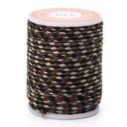 Темный Морско-зеленый 4-слойный поликоттоновый шнур с металлизированной нитью, веревка ручной работы макраме, для гобелена вешалка для растений, темно-зеленый, 1.5 мм, около 4.3 ярдов (4 м) / рулон