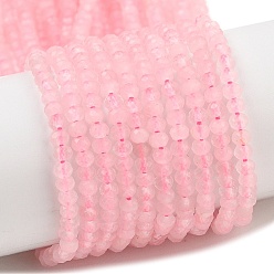 Розовый Кварц Природного розового кварца нитей бисера, граненые, рондель, 3x2 мм, отверстие : 0.5 мм, около 189~191 шт / нитка, 15.35'' (39 см)