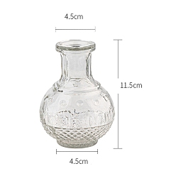 Прозрачный Стеклянная ваза с тиснением, украшение дома гидропо ниша ваза для растений ваза для цветов, прозрачные, 4.5x11.5 см