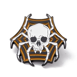 Camel Spider Skull Enamel Pin, Halloween Alloy Badge for Backpack Clothes, Electrophoresis Black, Camel, 29x30x1.5mm, Pin: 1mm