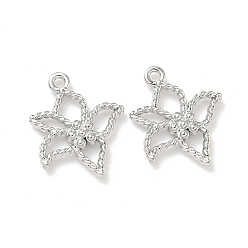 Платина Подвески из сплава , , стойки покрытие, без кадмия, без никеля и без свинца, платина, 21x17.5x3 мм, отверстие : 1.6 мм