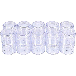 Прозрачный Пластиковые бисера контейнеры, контейнеры для бисера, колонка, прозрачные, 4.3x3.6 см, мощность: 30мл, 20 шт / коробка