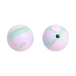 Лавандовый румянец Круглые бусины из пищевого силикона, лавандовый румянец, 15 мм