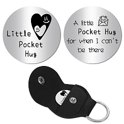 Сердце 201 памятная монета из нержавеющей стали, карманная монета для объятий, монета с вдохновляющей цитатой, принимающий решения, плоско-круглые, цвет нержавеющей стали, сердце, 30x2 мм