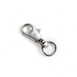 Platinum Alloy Swivel Clasps, with Lobster Claw Clasps, for Bag Making, Platinum, 48.5x15mm