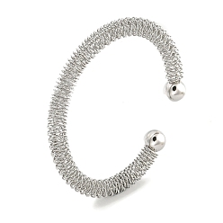 Нержавеющая Сталь Цвет Не тускнеющие полые 304 браслеты-манжеты из нержавеющей стали для женщин и мужчин, цвет нержавеющей стали, внутренний диаметр: 1-7/8x2-3/4 дюйм (4.8x7 см)