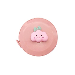 Светло-Коралловый Пластиковые рулетки, плоско-круглые, облако, свет коралловый, 4.9 см