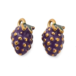 Винограды 304 подвески из нержавеющей стали, с эмалью, ионное покрытие (ip), реальный 18 k позолоченный, винограды, 13x9x7.5 мм, отверстие : 1.6 мм