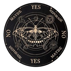 Бабочка Деревянная маятниковая доска, биолокация гадальная доска, для колдовства принадлежности для викканского алтаря, плоско-круглые, бабочка, 150x3 мм