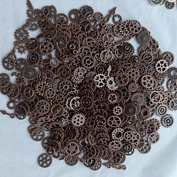 Красная Медь Сплав цинка с открытой спиной ободок кабошоны, передача, для diy уф смолы, изготовление ювелирных изделий из эпоксидной смолы, без кадмия и без свинца, Красная медь, 7~18x7~19 x ~ 1~2 мм, около 100 г / мешок