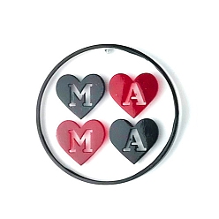 Темно-Голубой DIY тема дня матери плоский круглый кулон силиконовые формы, формы для литья смолы, для уф-смолы, изготовление ювелирных изделий из эпоксидной смолы, глубокое синее небо, 82.5x6 мм, отверстие : 2.5 мм