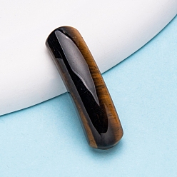 Тигровый глаз Натуральный тигровый глаз изогнутые прямоугольные ссылки, подвески-соединители моста, 36~38x10x7~8 мм