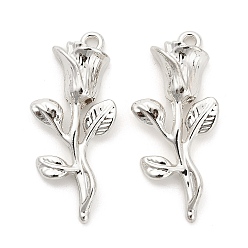 Платина Стойки подвески обшивки сплава, выросли прелести, платина, 33.5x14.5x6 мм, отверстие : 1.8 мм