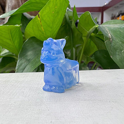 Опал Скульптурные украшения из синтетического опалита, для украшения стола домашнего офиса, дракон, 30 мм