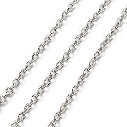 Платина 10 м латунные кабельные цепи, пайки, без кадмия, без никеля и без свинца, с катушкой, платина, 2.5x2.3x2.3 мм