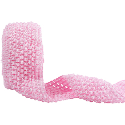 Ярко-Розовый 5м эластичные полиэстеровые ленты детские повязки на голову, аксессуары для волос, ярко-розовый, 2-3/4 дюйм (70 мм), около 5.47 ярдов (5 м) / комплект