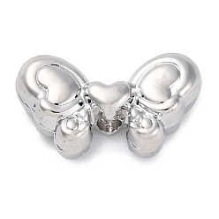 Платина Наберешь металлизации шарики сплава, без кадмия, без никеля и без свинца, золотые, бабочка, платина, 8.5x15x5 мм, отверстие : 1.8 мм