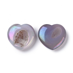 Натуральный Агат Гальванические натуральные агатовые дома сердце любовь камни, карманные пальмовые камни для балансировки рейки, 53x56x16 мм