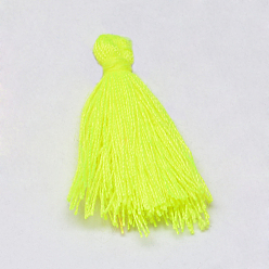 Зелено-Желтый Украшения из кисточек из поликоттона ручной работы, кулон украшения, зеленый желтый, 29~35 мм