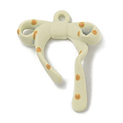 Светлый Золото-желтый Акриловые подвески краскораспылительные, без свинца, без кадмии и без никеля, бантом прелести, светлый золотарник желтый, 24.5x20x5 мм, отверстие : 1.6 мм