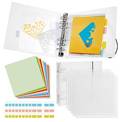 (52) Непрозрачная лаванда 1 набор 6-отверстие пластиковый скоросшиватель фотоальбомы, из 100 листов квадратной бумаги для оригами, 10 бумажные наклейки, разноцветные, 185x210x43.3 мм