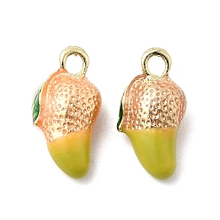 Mango Подвески из эмали и сплава, стойки покрытие, без кадмия, без никеля и без свинца, золотые, манго, 15x8x6 мм, отверстие : 1.4 мм