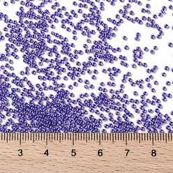 (RR432) Opaque Cyan Blue Luster MIYUKI Round Rocailles Beads, Japanese Seed Beads, (RR432) Opaque Cyan Blue Luster, 15/0, 1.5mm, Hole: 0.7mm, about 5555pcs/bottle, 10g/bottle