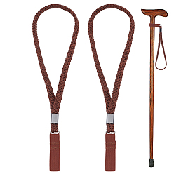 Седло Коричневый 2 шт. нейлоновые ремешки для трости на запястье, петля на запястье для костыля, веревки-трости для пожилых людей, седло коричневый, 11-5/8x1/2 дюйм (29.5x1.15 см)